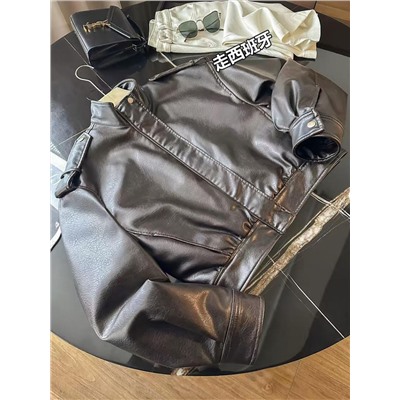 Женская укороченная куртка из искусственной кожи в ретро стиле ЗАР*А