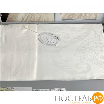 Постельное белье Karven жаккард евро Damask Cream