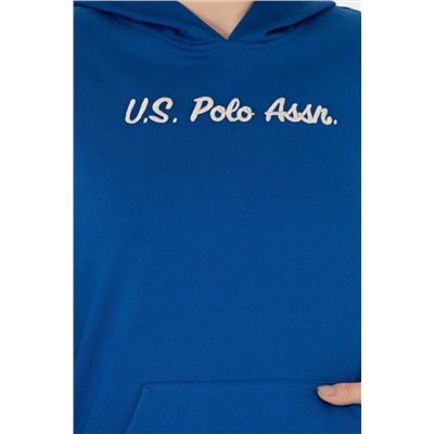 Kadın Saks Kapüşonlu Sweatshirt