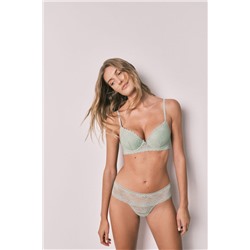 Sujetador push up encaje verde GORGEOUS