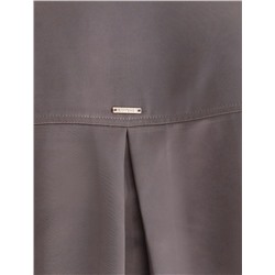 Блузка с короткими рукавами из плотного струящегося сатина