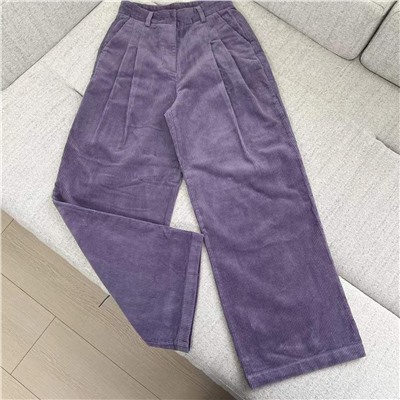 Женские вельветовые брюки  Ba&S*h красивого нежного цвета, широкой свободный крой