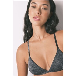 Sujetador NATURAL lurex terciopelo negro