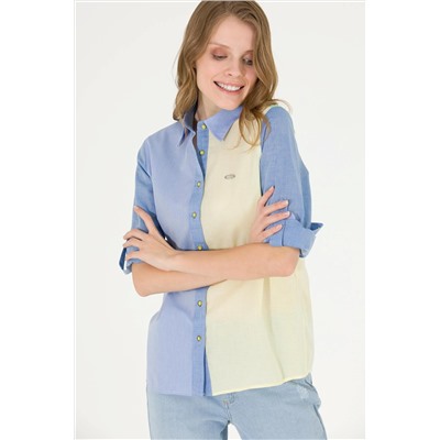 Kadın Neon Sarı Uzun Kollu Gömlek