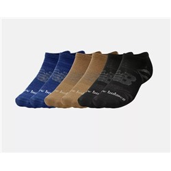 Flat Knit No Show Socks 6 Pack