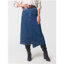 Юбка А-силуэта с необработанным низом