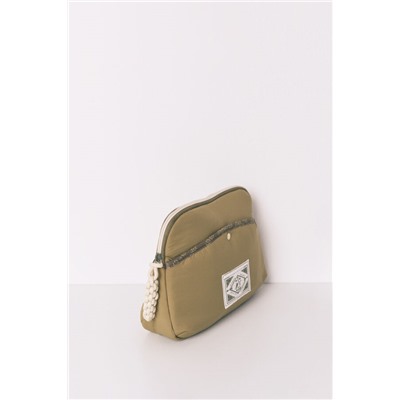 Neceser mediano verde vivo flores