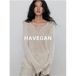 Лёгкий полупрозрачный лонгслив из смесового льна  (4 цвета)