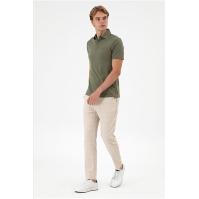 Erkek Camel Kanvas Pantolon