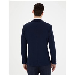 Lacivert Esnek Fit Blazer Ceket