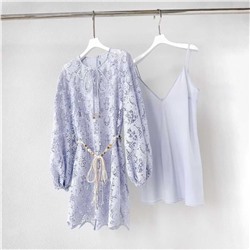 Нежного цвета красивое ажурное платье   ZIMMERMAN*N