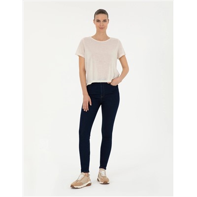 Krem Comfort Fit Tişört