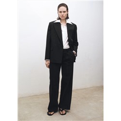 Jeans wide leg pinzas