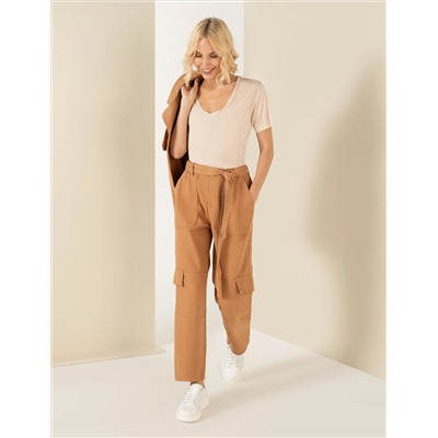 Krem Melanj Regular Fit Tişört