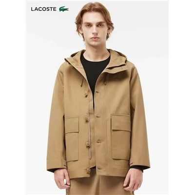 Мужская водоотталкивающая куртка с капюшоном ЛАКОСТ*Е