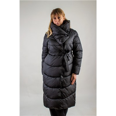 Стеганое пальто с бантом арт.817