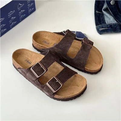 Ещё одни комфортные шлепки из натуральной замши  БРИКЕНСТО*К