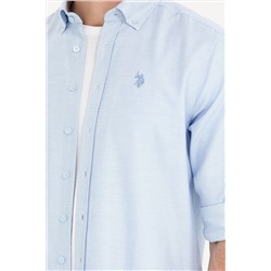 Erkek Açık Mavi Uzun Kollu Gömlek