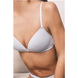 Sujetador triangular relleno algodón azul