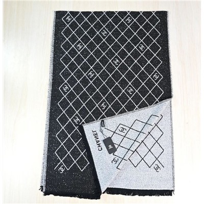 Зимняя теплая и мягкая флисовая широкая шаль/шарф с ромбовидным узором CHANE*L