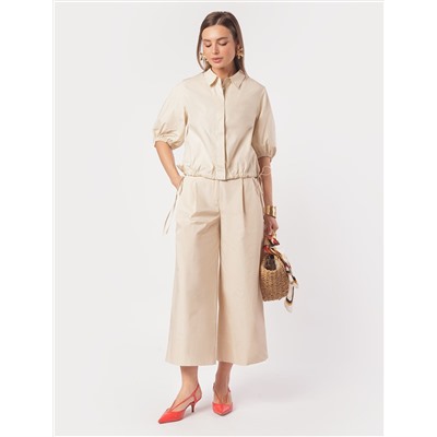 Кюлоты А-силуэта из легкого хлопкового поплина