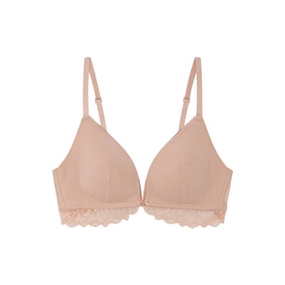 LOVELY Sujetador triangular encaje tul rosa