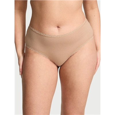 The Lacie Cotton Lace-Waist Cheeky Panty