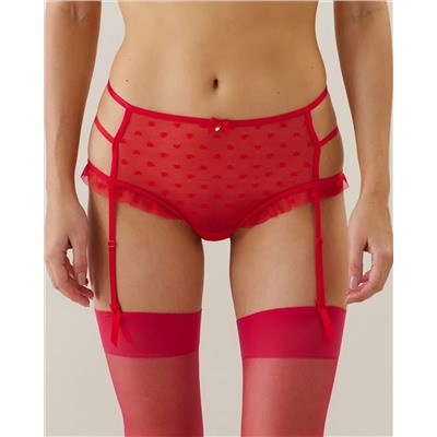 Tanga de talle alto con liguero