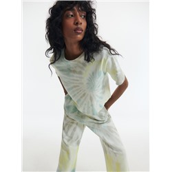 Boxy T-Shirt in Batik-Optik