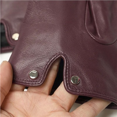 Женские утеплённые кожаные перчатки  Te*d Bake*r