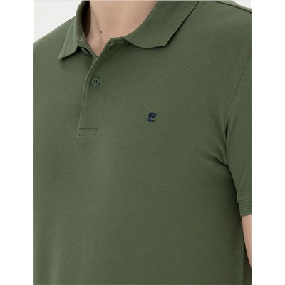 Haki Slim Fit %100 Pamuk Polo Yaka Basic Tişört