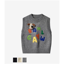 Вязаная жилетка для мальчиков и девоечк