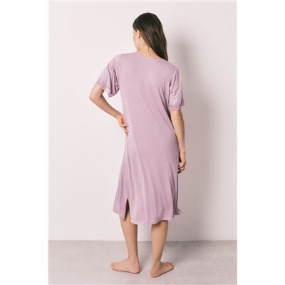 Camisón largo viscosa tacto suave rosa