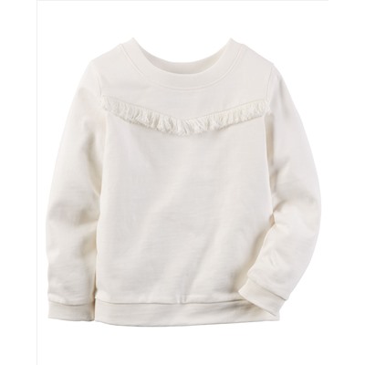 Long-Sleeve Fringe Tee