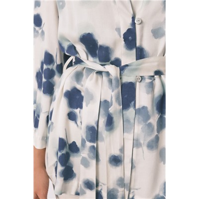 Set pijama satén floral verde