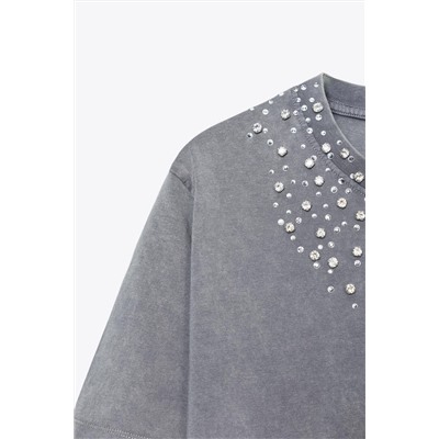 JEWEL FADED-EFFECT T-SHIRT