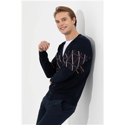 Erkek Lacivert Triko Hırka