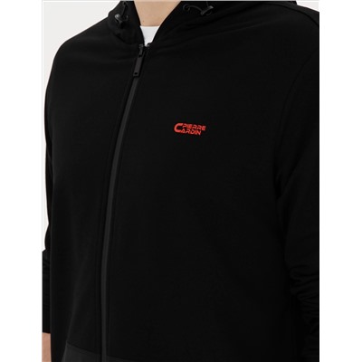 Siyah Regular Fit Örme Hırka