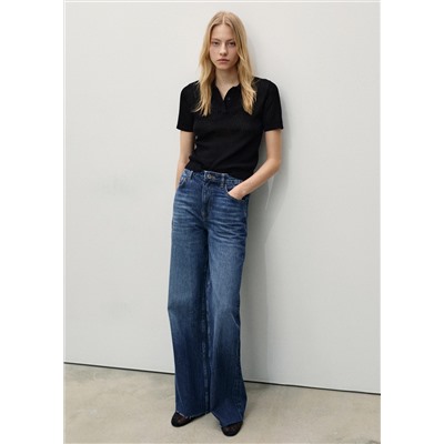 Jeans Danila wide leg tiro alto