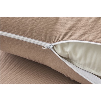 Комплект постельных принадлежностей, простыня на резинке Борт 25 + 2 наволочки 50*70 мокко