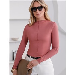 Джемпер с цельнокроеным воротом из премиального хлопка