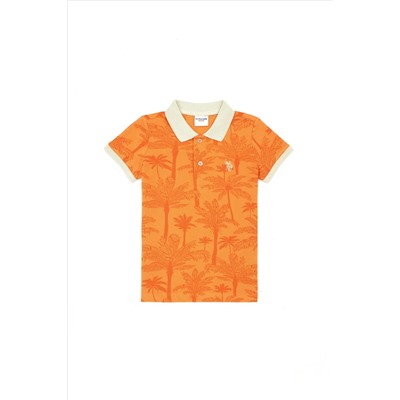 Erkek Çocuk Turuncu Polo Yaka Tişört