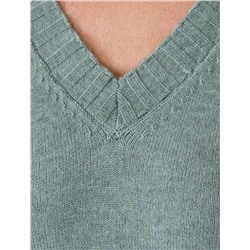 Джемпер с V вырезом из мягкой пряжи с кашемиром