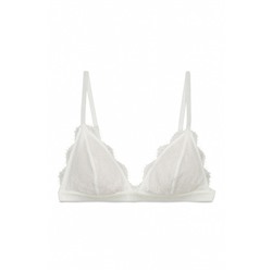 Sujetador triangular encaje blanco