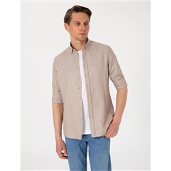 Vizon Oxford Slim Fit Kolay Ütülenebilir Gömlek