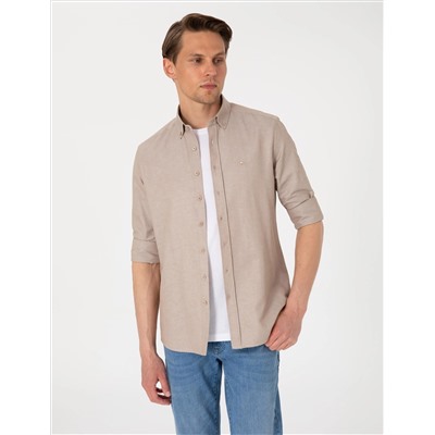 Vizon Oxford Slim Fit Kolay Ütülenebilir Gömlek
