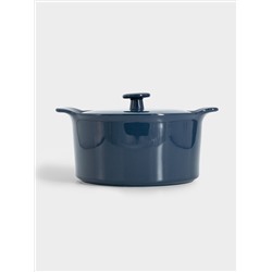 Кастрюля, 1,3 л, с крышкой, фарфор P, синяя, Indulgence