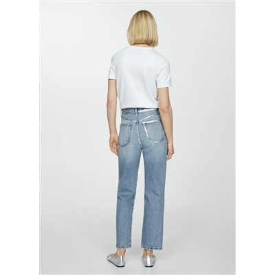 Jeans rectos detalles foil