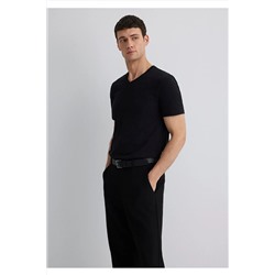 Mavi Siyah Basic V Yaka Tişört Slim Fit / Dar Kesim 065586-900