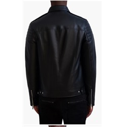 Faux Leather Trucker Jacket KARL LAGERFELD PARIS
